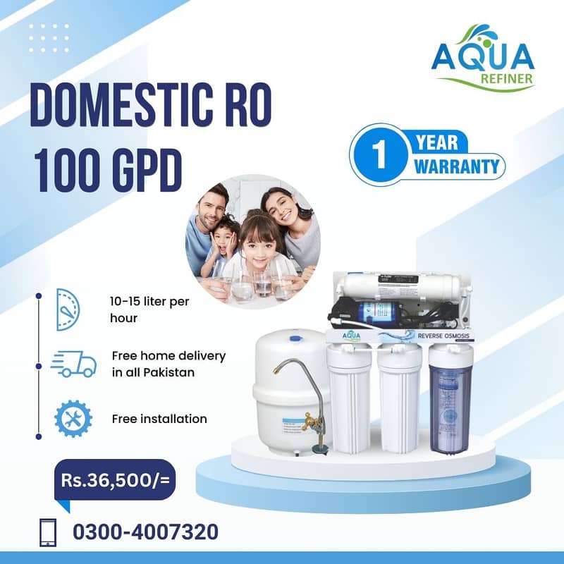 water filter Ro plant domestic 100 GPD 0