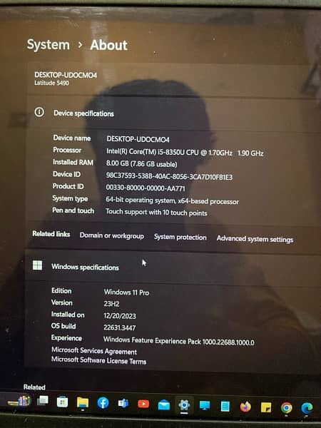 i5 8 generation Dell touch screen latitude 5490 1