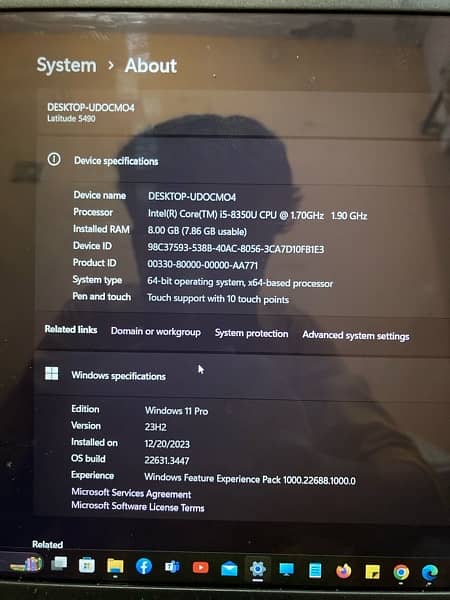 i5 8 generation Dell touch screen latitude 5490 5