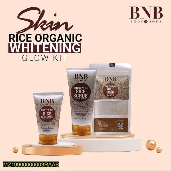 BNB Rice glow Facial kit (pack of 3) 1