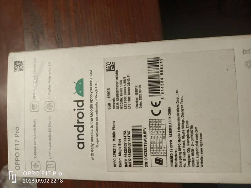 OPPO  F17 PRO WITH BOX ( shade hai display me) 10