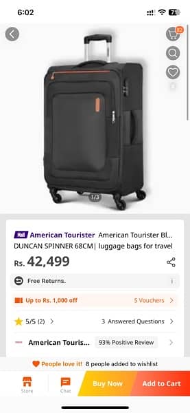 Brand New! Genuine AMERICAN TOURISTER suitcase Luggage Large Size Bag 1