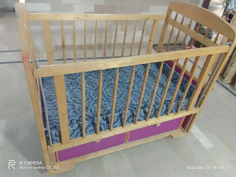 Baby Cot Bed / Wooden Baby Cot 4