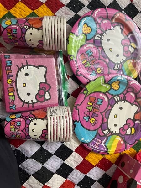 Hello Kitty Theme  Birthday Party Set Wall decorations/paper plates 2