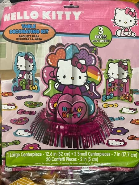 Hello Kitty Theme  Birthday Party Set Wall decorations/paper plates 7