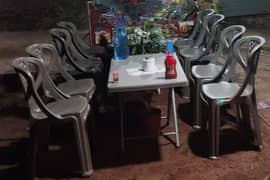 Plastic Chairs & Table Set (4 Sets) 03486864627