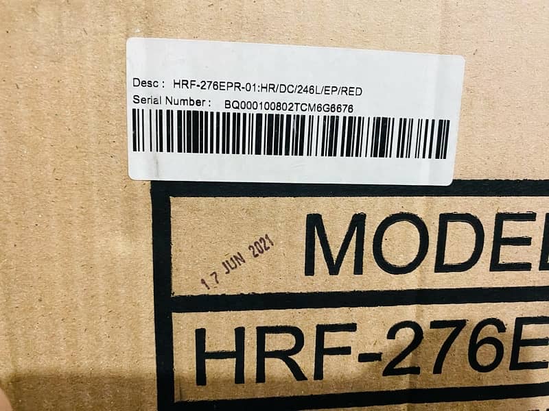Haier Refrigerator HRF-276 EPR-RED 5