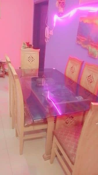 Dining table with hammer proof glass dining table 1