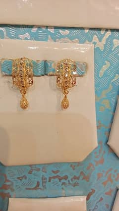 Gold tops earrings baleya ring