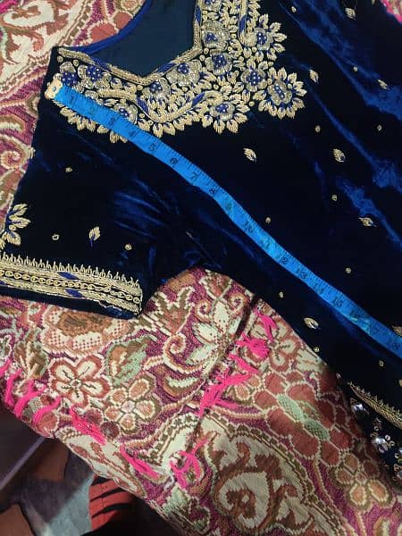 lehnga choli in velvet shirt 2