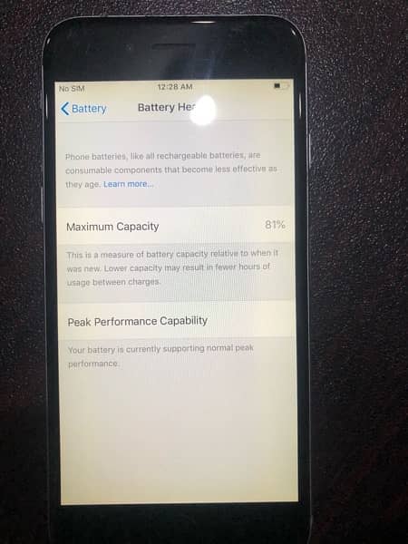Iphone 6, 16GB, PTA Approved, 81 Battery Health 2