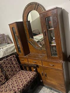 bed and mirror urgent sale 03181705884 0
