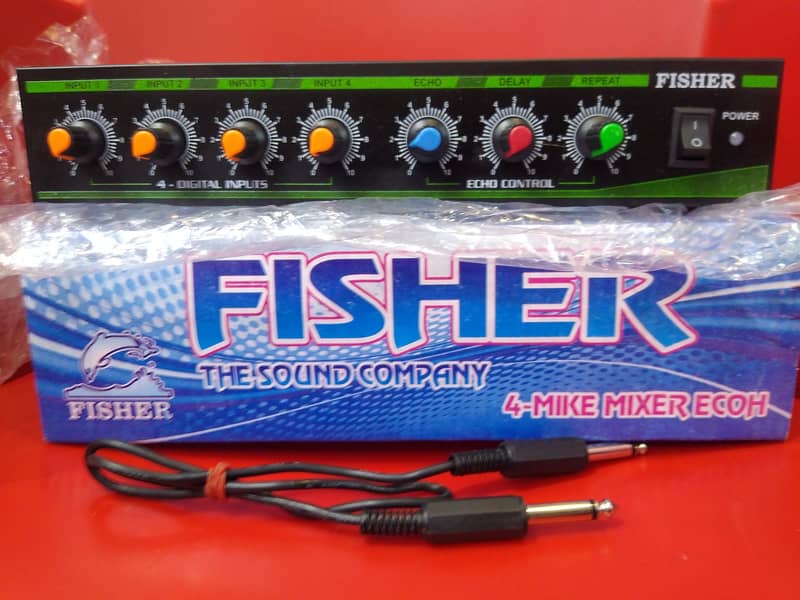 Fisher Echo delay mixer for 4 microphones for Naat Majlis qirat masjid 0