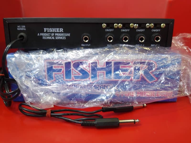 Fisher Echo delay mixer for 4 microphones for Naat Majlis qirat masjid 4