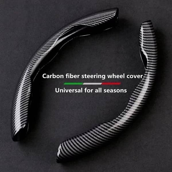 UNIVERSAL CARBON FIBER STEEEING WHEEL COVER 0