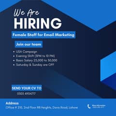 Male & Female Staff Required for Email Marketing 0