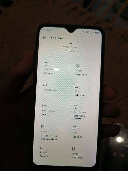 infinix note 11 6+5/128 gb with box 9