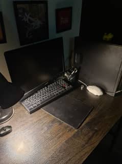 computer and table