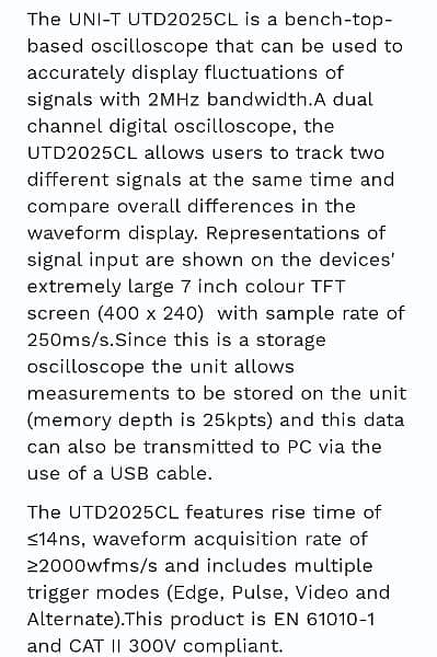 UNI-T UTD2025CL Oscilloscope 5