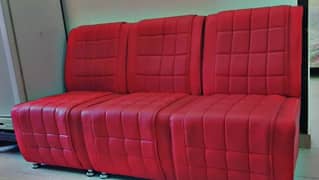 set of 6 red colour sofas 0