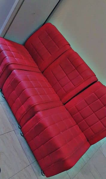 set of 6 red colour sofas 2