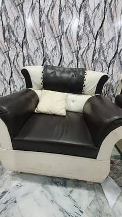 2  sofa set  10 seater Black And Red Colour