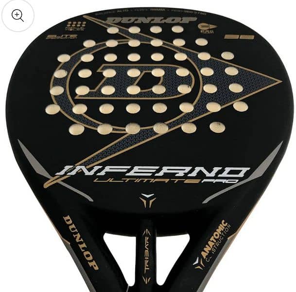 Dunlop Inferno Padel Tennis Racket Pro Black Bats 2