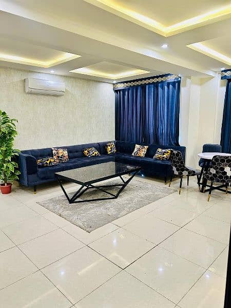 Two beds luxury apartment for rent on daily basis in bahria town 8
