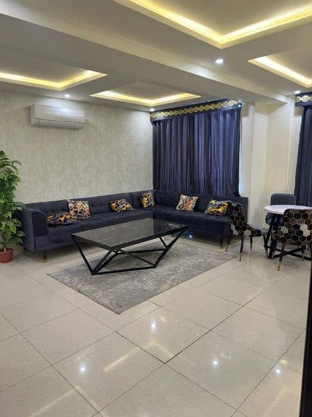 Two beds luxury apartment for rent on daily basis in bahria town 9