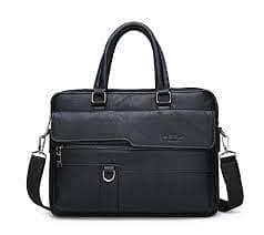 JEEP Men's Business Handbag Large Capacity Leather Briefcase Bags For