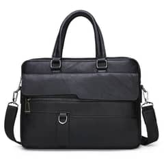 JEEP Men's Business Handbag Large Capacity Leather Briefcase Bags For