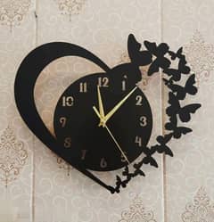 heart design wall clock