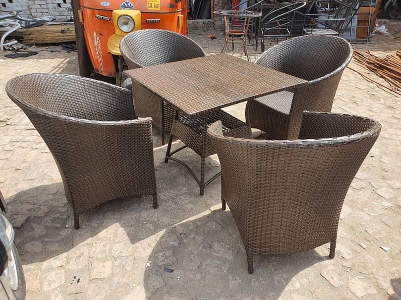 Rattan Dining Chairs Outdoor Cafe furniture 5