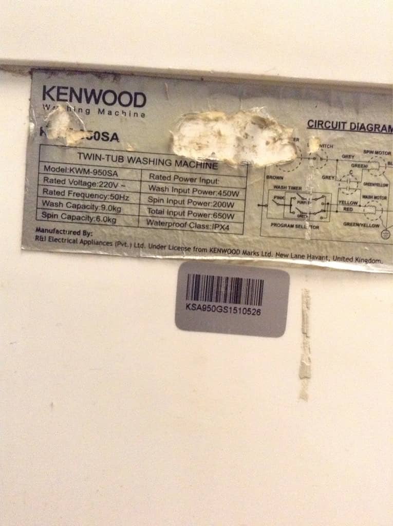 Kenwood cyclone washing machine washer and dryer 6