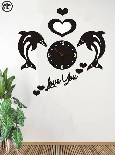 Wall Clock l Wooden clock l home decorations l Stylish clock 1