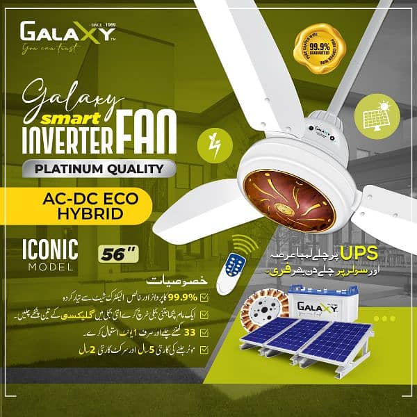 Galaxy Ac DC ceiling fan with premium quality 1