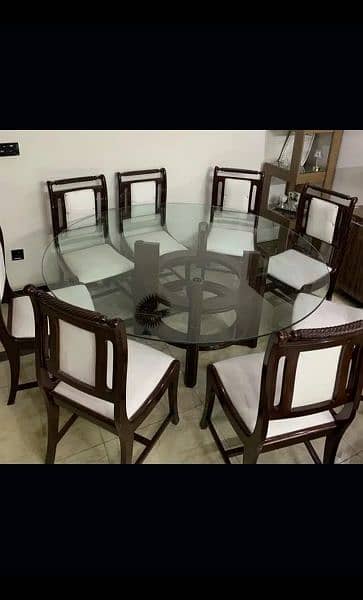 8 chairs round dinning table 1