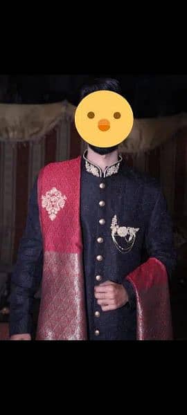 Royal Black Sherwani 1