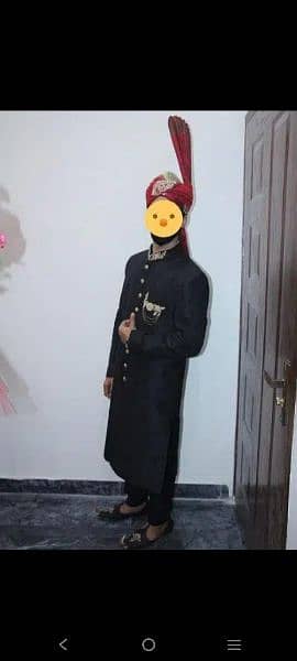 Royal Black Sherwani 2