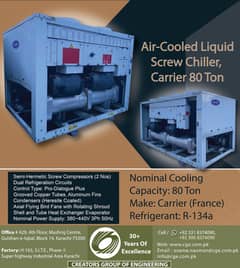 Air Cooled Water Chiller 80 Ton Carrier