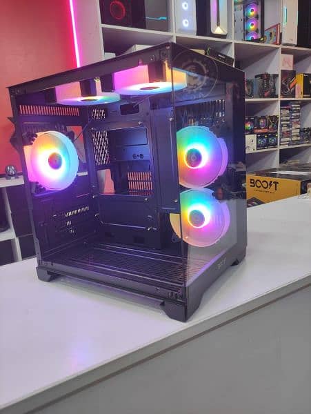 Boost cube style RGB PC Gaming case available 0