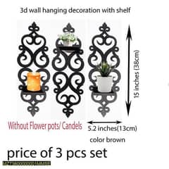 Wall Hanging Decoration with Shelf (pack of 3)