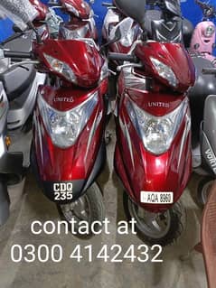 united 100cc scooties available