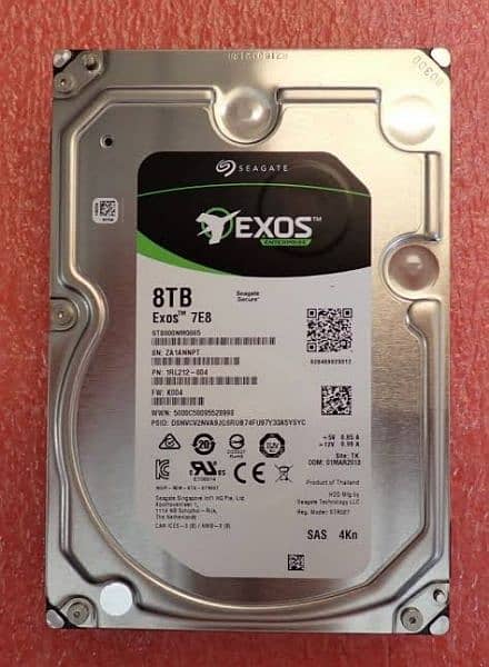 Seagate Exos 8 Tb Fresh Sas Hot Swapable Drives Available 0