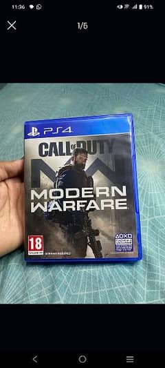 PlayStation 4 game (call of duty modern warfare)