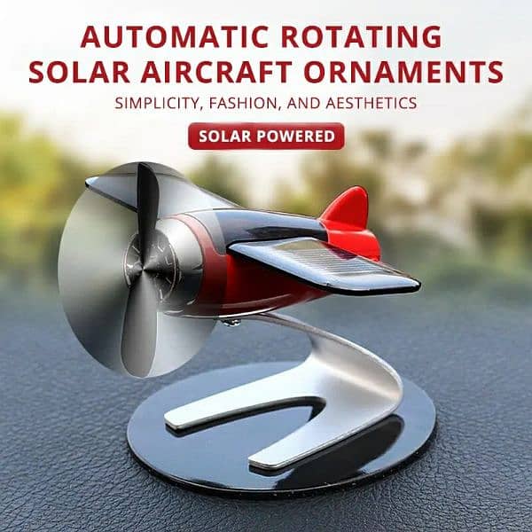 Solar Airplane Creative Man's Car Decorations 7