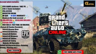 GTA ONLINE EPIC GAMES WITH 3B GAME CASH