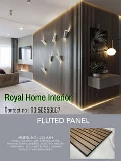WPC PVC Flutted Wall Panel / Bedroom, Media & Decor Wall's in install