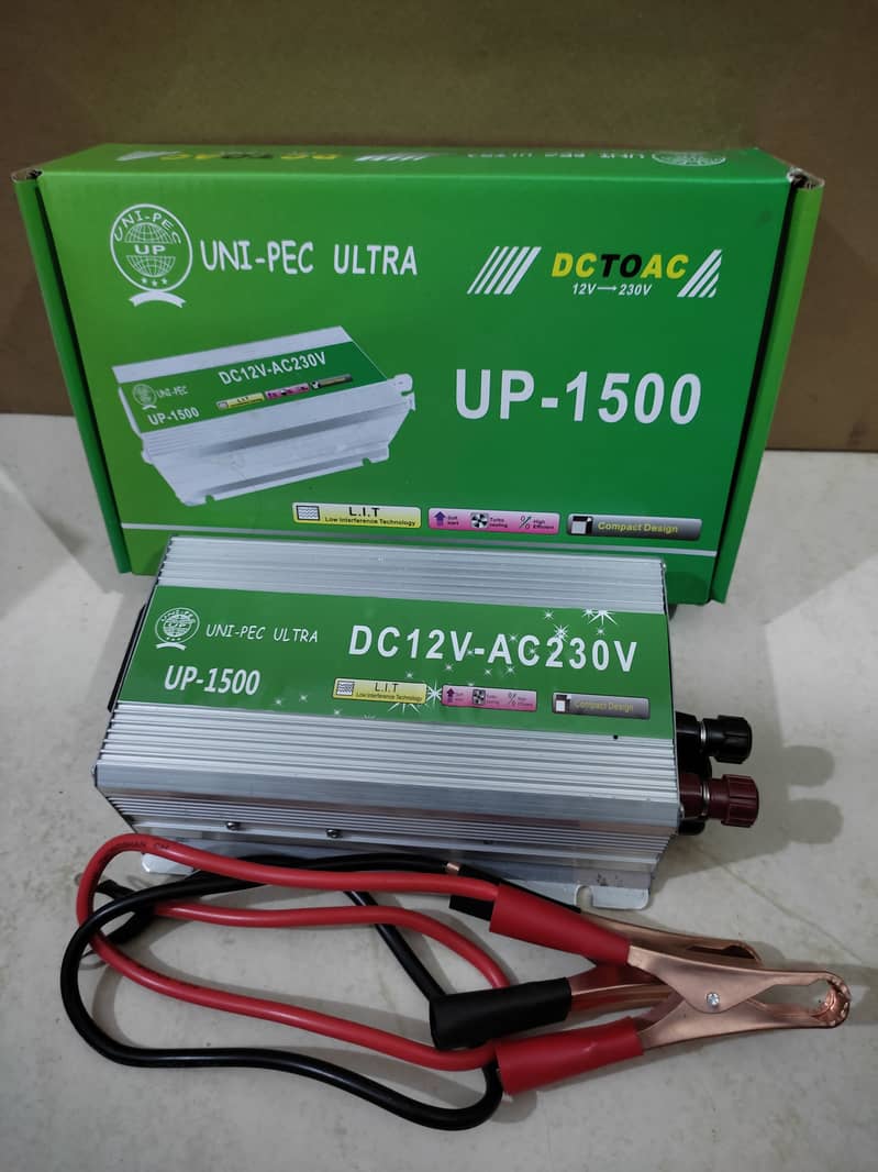 UNI PEC Power Inverter Ups 1500 Watt 12v Home Solar Car (New Box Pack) 0