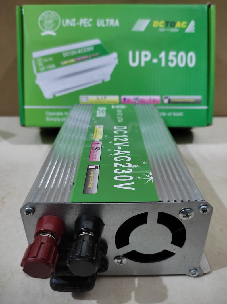 UNI PEC Power Inverter Ups 1500 Watt 12v Home Solar Car (New Box Pack) 2